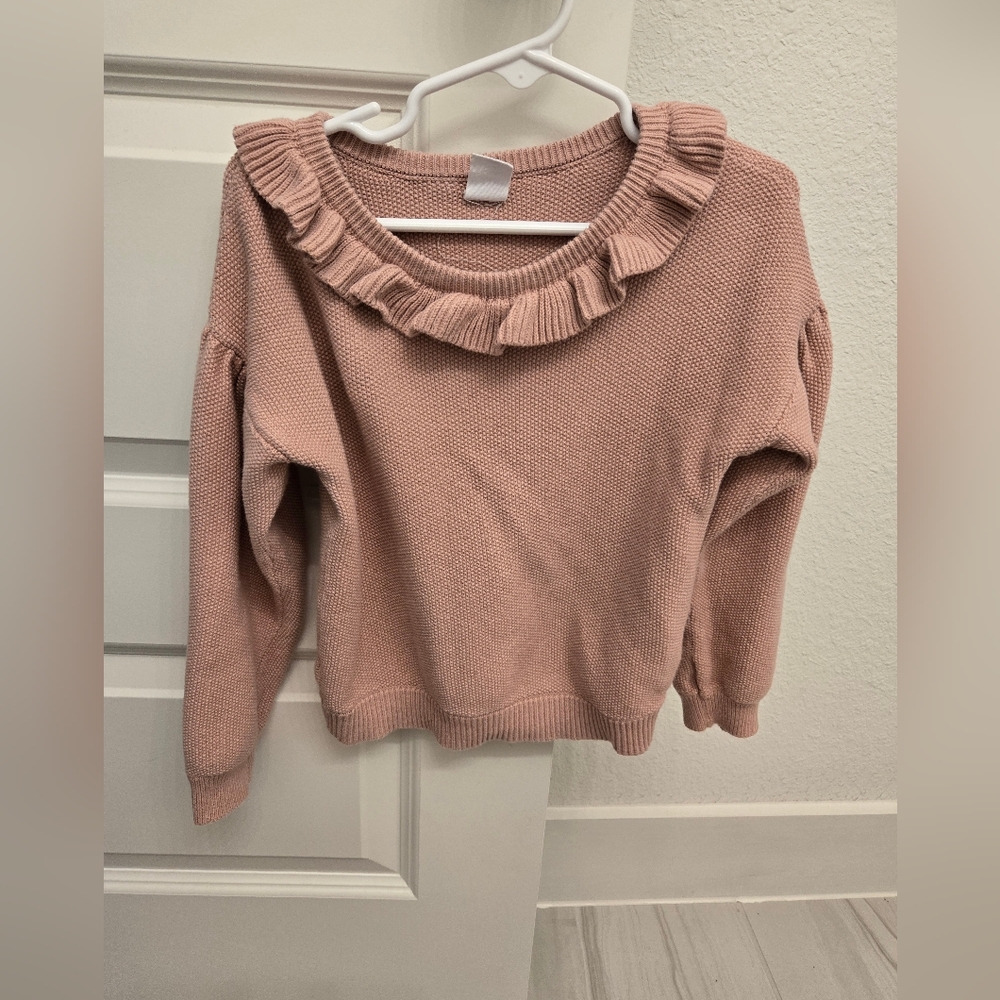 Balloon sleeves toddler sweater